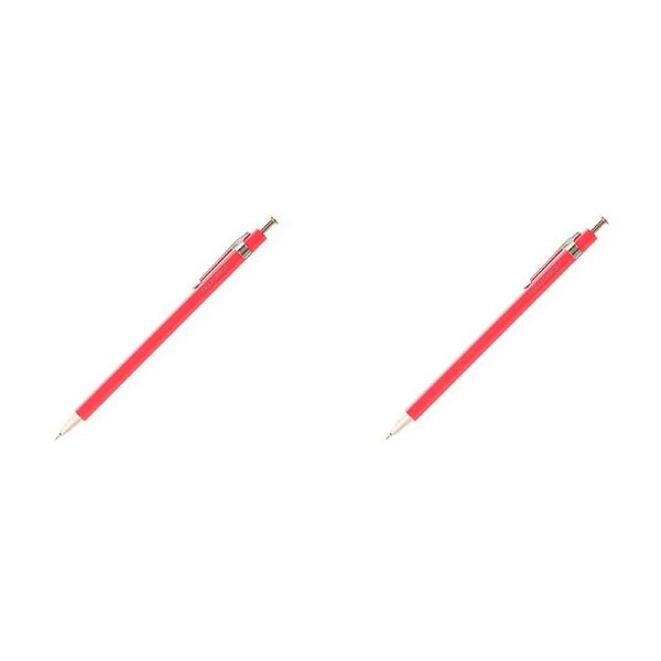 2x Delfonics Wooden Ballpoint Pen Office/School Stationery Writing Ballpen Pink