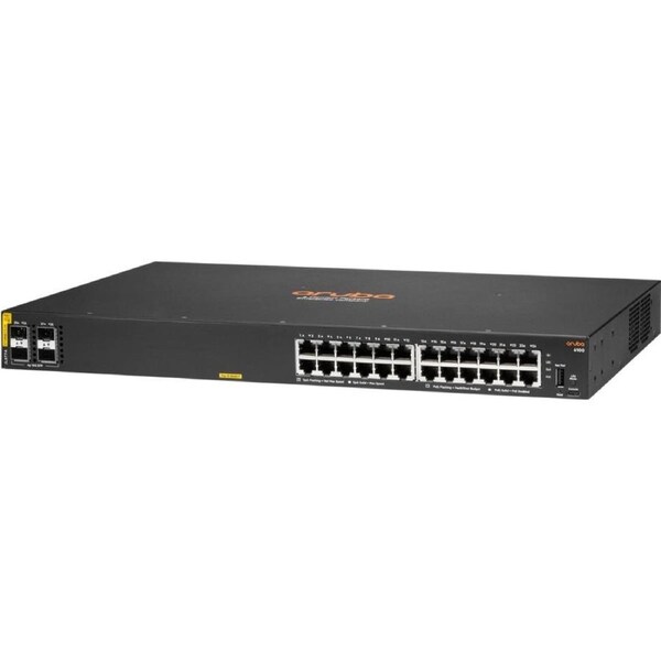 Aruba 6100 24 Ports Manageable Ethernet Switch - Gigabit Ethernet, 10 Gigabit Ethernet - 10/100/1000Base-T, 10GBase-X - 3 Layer
