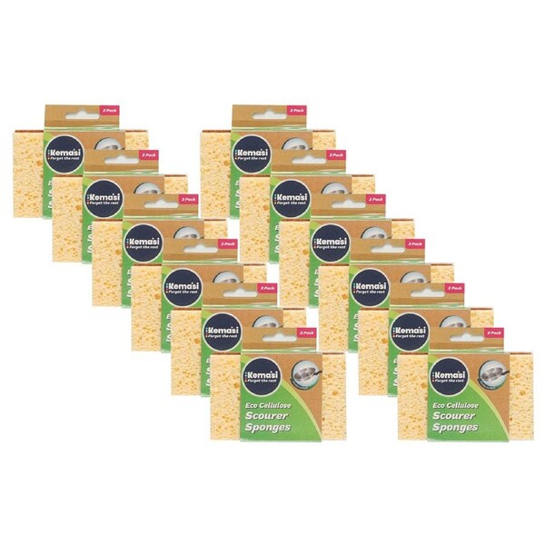 24pc kemasi Eco Cellulose Multipurpose Sponge/Scourer Home Dishwashing Cleaning