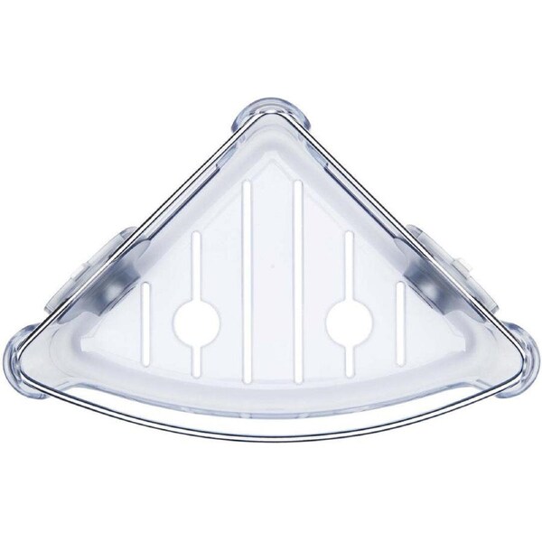 Oxo StrongHold Suction Corner Storage Basket Holder Bathroom Organiser Clear