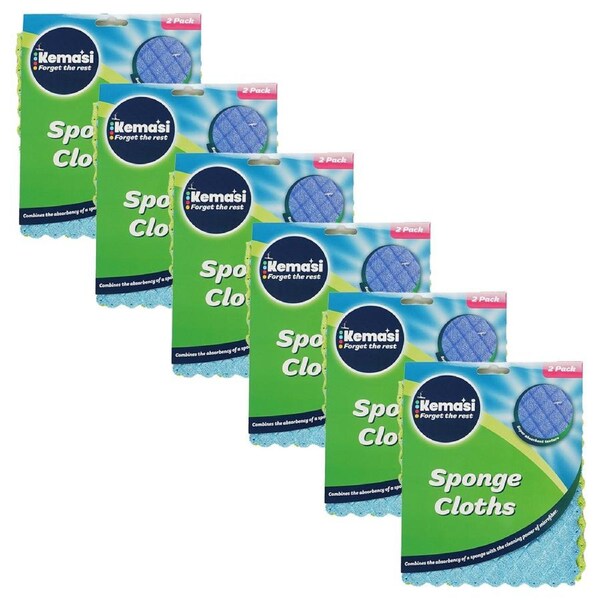 12pc kemasi Mulltipurpose Sponge Cloth Home Kitchen Dishwashing Cleaning