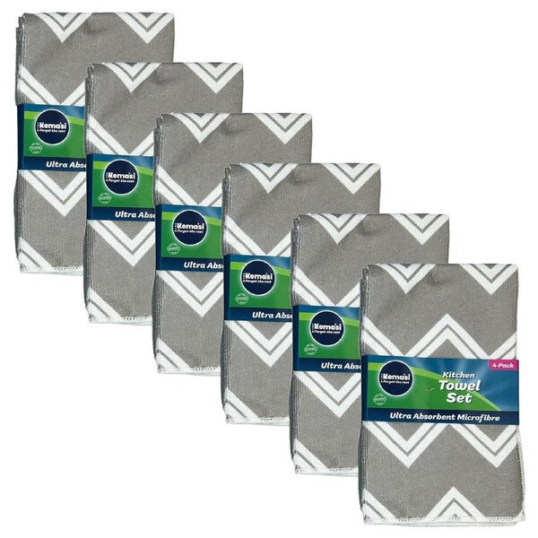 24pc kemasi Multipurpose Kitchen Towel Set Fibre Home Dishwashing Assorted