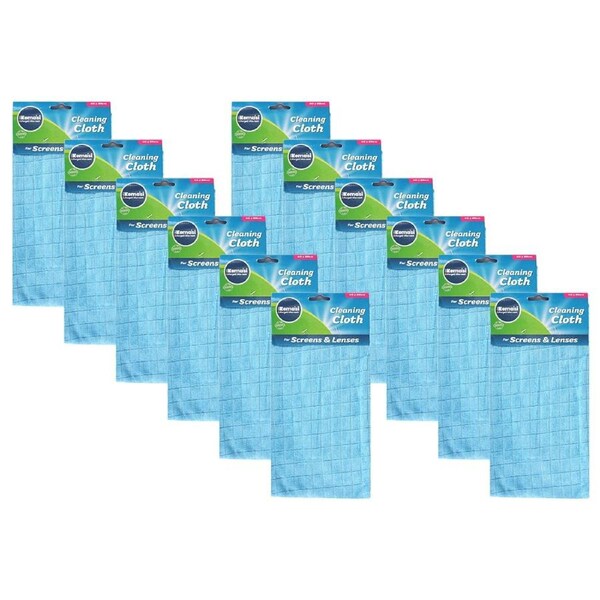 12x kemasi Screen & Lenses Polishing Cloth Home Dishwashing/Bathroom Cleaning