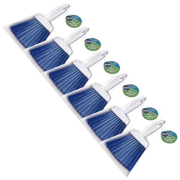 6x kemasi Multipurpose Durable Mini Dustpan With Brush Home Kitchen Cleaning