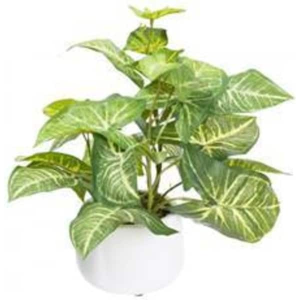 30cm Potted Faux Syngonium Plant in Pot Artificial Flower Plant Green Decor