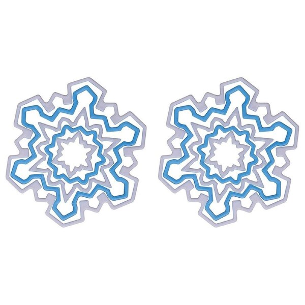 2x 5pc Avanti Plastic Snowflake Cookie Cutters Baking Dessert Shaper Mould Set