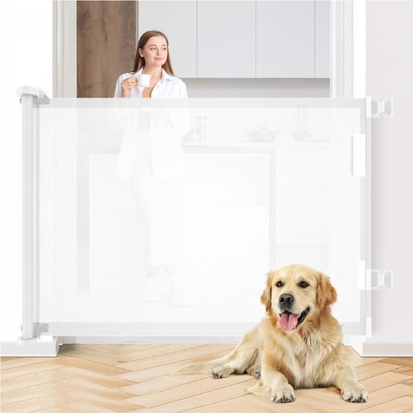 Advwin Pet Safety Gate Retractable 180cm Dog Cat Fence Enclosure Safe Guard for Door,Stairs