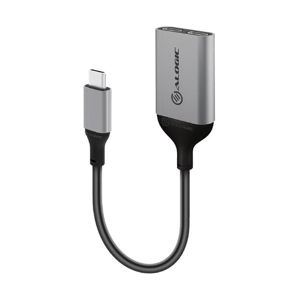 Alogic Usb C To Usb C Audio And Usb C Charging Adapter Space Grey