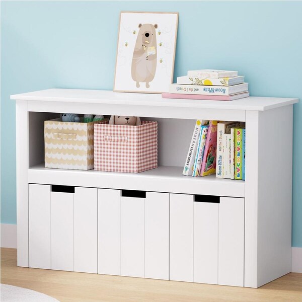 3 Drawers Keezi Kids Bookshelf Storage Children Bookcase Toy Organiser Display