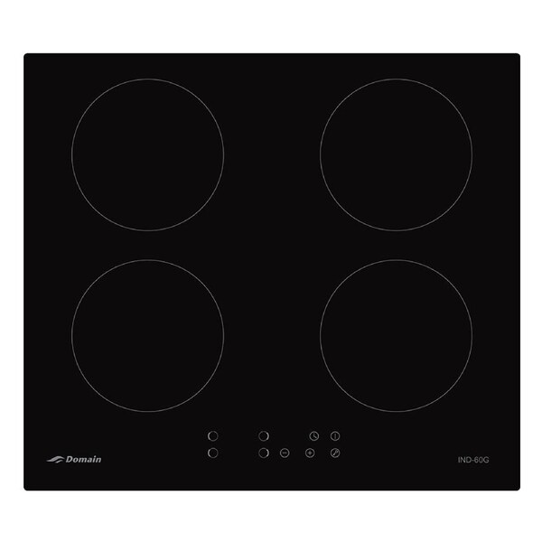 Domain Premium Electric Induction Glass Cooktop with Touch Controls - 600mm
