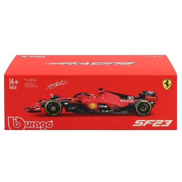 Bburago Formula Racing 2023 F1 Ferrari Sf-23 #16 Charles Leclerc 1:24 Scale Diecast Vehicle