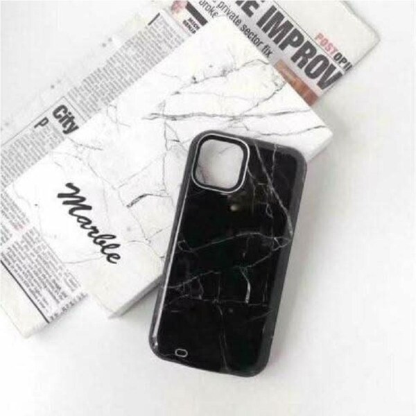 Designer Case for iPhone 6 with Built In Powerbank-Marble Black