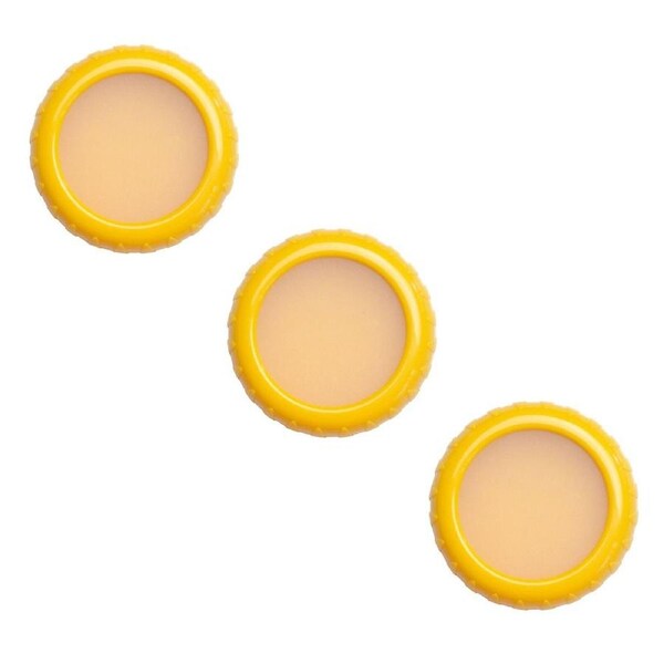 3x Culinare Citrus Saver Plastic/Silicone 10cm Container Storage Organiser YLLW