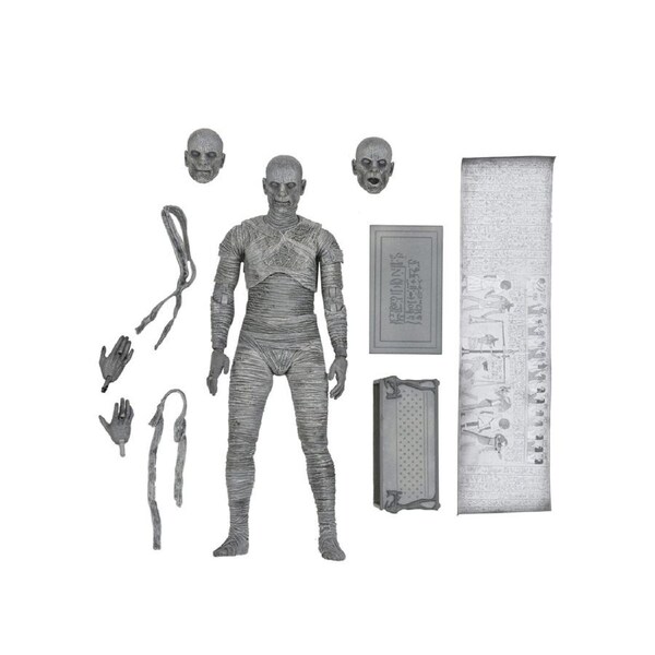 Neca Mummy Ultimate Universal Monsters 7'' Figure Playset Toy Black & White 17+