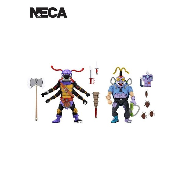 2pc Neca TMNT Antrax & Scumbug 7'' Cartoon Scale Action Figures Play Toy 14+