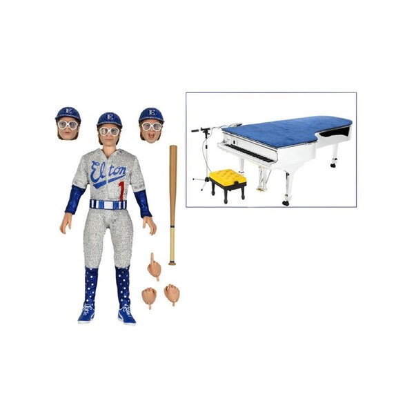 Neca 1975 Elton John Live Clothed Cartoon 8'' Action Figure Play Doll Toy 14+