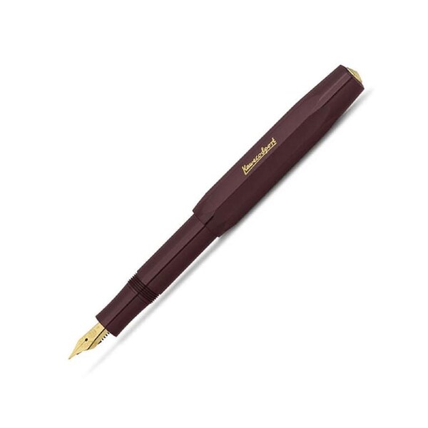 Kaweco Classic Sport Plastic Fountain Pen Writing Stationery Med Nib Bordeaux