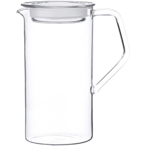Kinto Cast 750ml Glass Water/Juice Jug Pitcher w/ Lid Glassware Small Clear