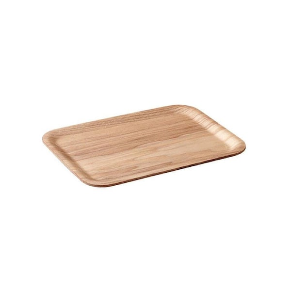 Kinto Willow Plywood Non-Slip Tray Food/Drinks Serving Rectangular 27cm Natural
