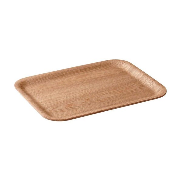 Kinto Willow Plywood Non-Slip Tray Food/Drinks Serving Rectangular 32cm Natural