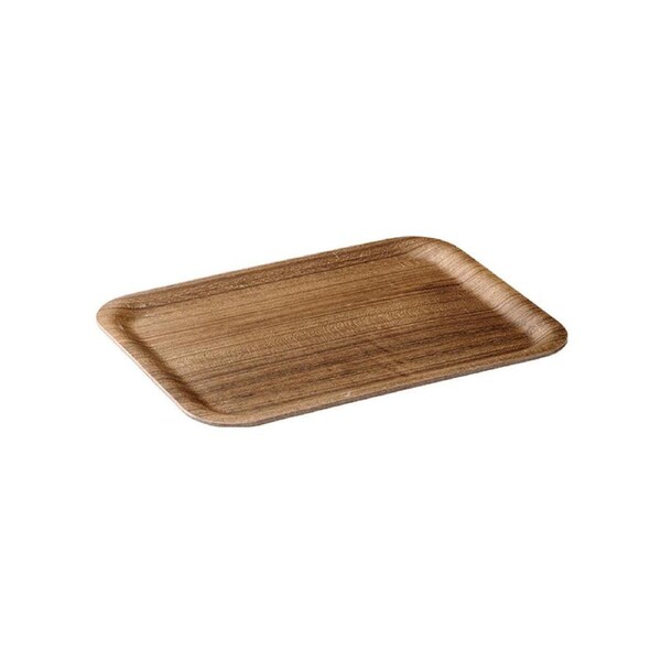 Kinto Teak Plywood Non-Slip Tray Food/Drinks Serving Rectangular 27cm Natural