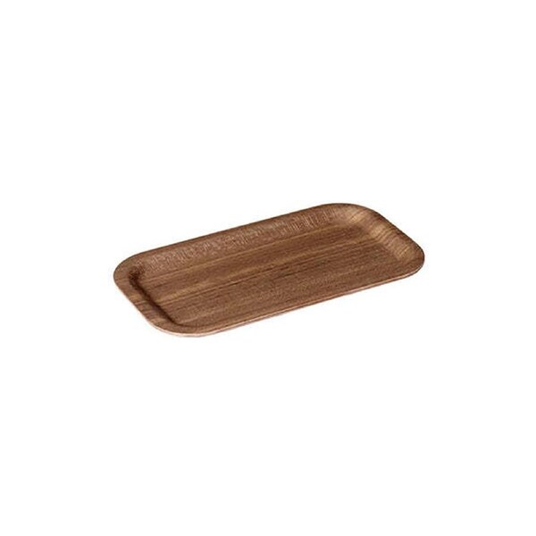 Kinto Teak Plywood Non-Slip Tray Slim Food Serving Rectangular 22cm Natural