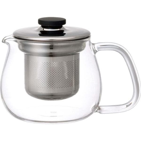 Kinto Unitea 500ml/14cm Glass Teapot w/ Stainless Steel Strainer/Lid Set Clear