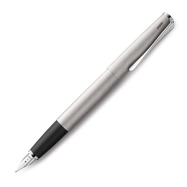 Lamy Studio Fountain Pen Medium Nib Writing Stationery Brushed Stainless Steel