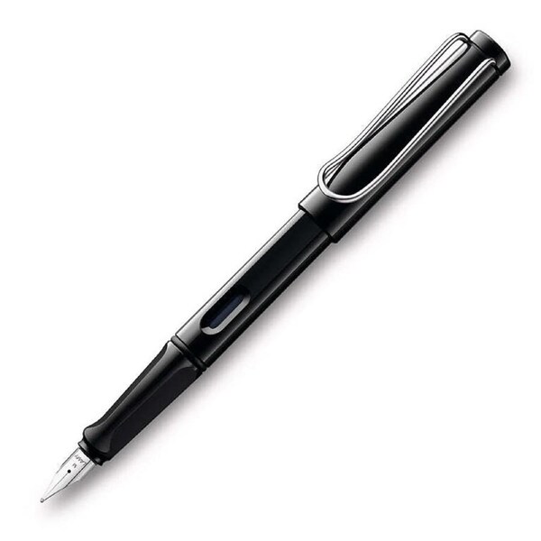 Lamy Safari Fountain Pen Medium Nib Tip Plastic Office/School Writing Shiny BLK