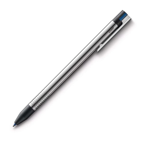 Lamy Logo Ballpoint Tri Pen Medium-1mm Nib Tip Matt Stainless Steel & Black