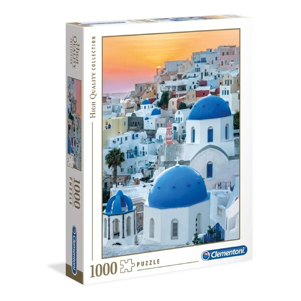 1000pc Clementoni 68x50cm Puzzle Jigsaw Santorini Kids Educational Game Toy 8+