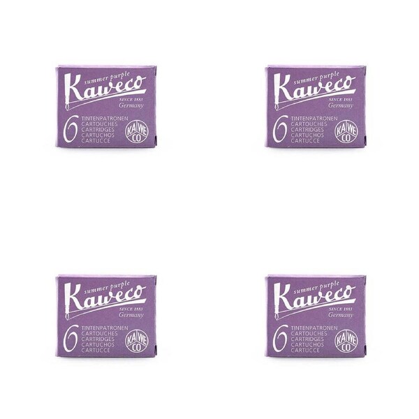 4x 6pc Kaweco Fountain Pen Ink Cartridges Refill Writing Office Stationery PRPL