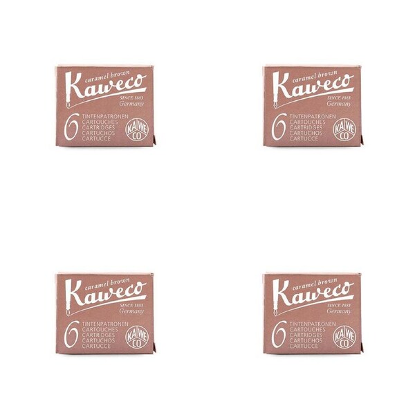 4x 6pc Kaweco Fountain Pen Ink Cartridges Refill Writing Office Stationery BRWN