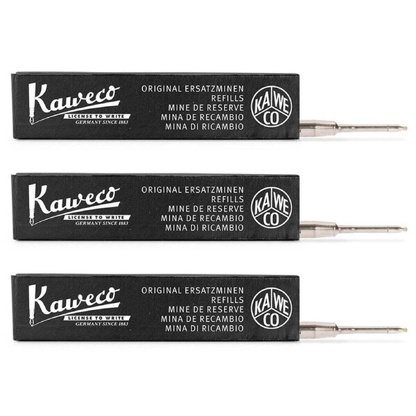 3x Kaweco G2 Gel Rollerball Refill Ink For Sport Rollerball Pen 0.7mm Nib Black