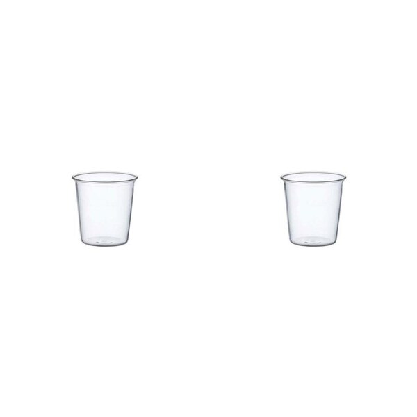 2x Kinto Cast 250ml Water Glass Drinking Juice Tumbler Cup Round Glassware Clear