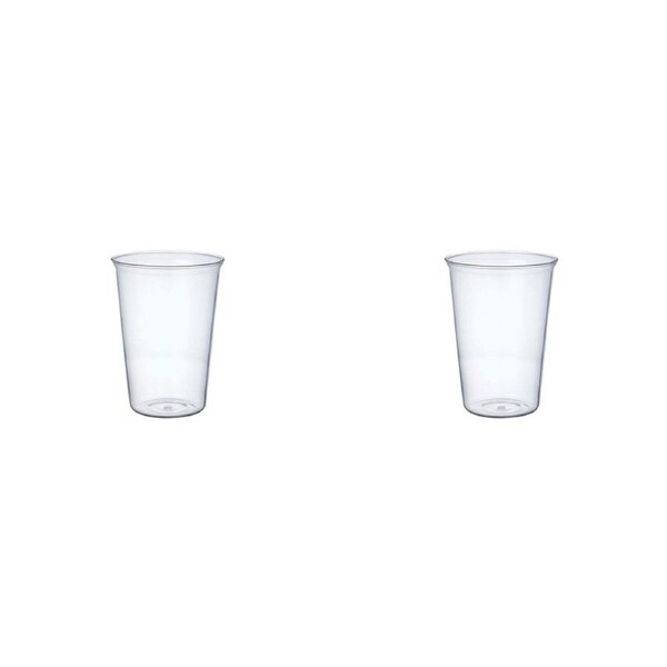 2x Kinto Cast 430ml Craft Beer Glass Cup Tumbler Round Drinking Glassware Clear