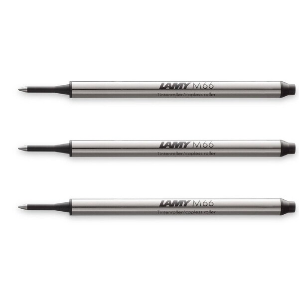 3x Lamy M66 Rollerball Refill For Swift/Tipo/Dialog-2 Pen Medium Nib Black