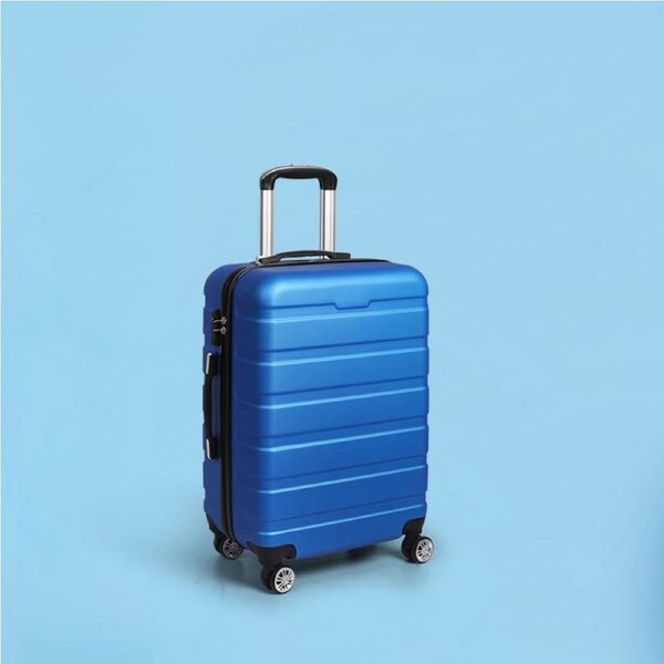 Slimbridge Luggage Case Trolley Carry On Suitcase TSA Hard Shell 20" 24" 28" 20" / Blue