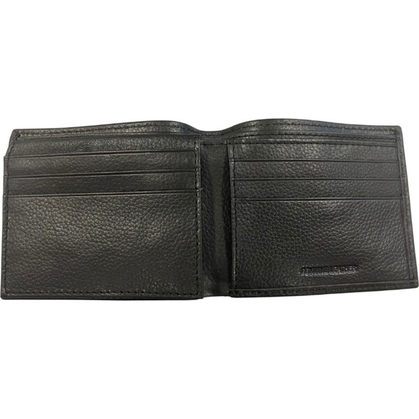 John Deere Bi-Fold Wallet Mens Fashion Fashion Pebble Grain Leather Black