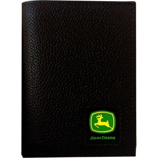 John Deere Tri-Fold Wallet Mens Fashion Fashion Pebble Grain Leather Brown