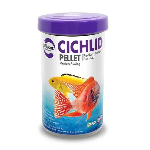 Pisces Aquatics Cichlid Pellet Medium 300Gm (LAB202)