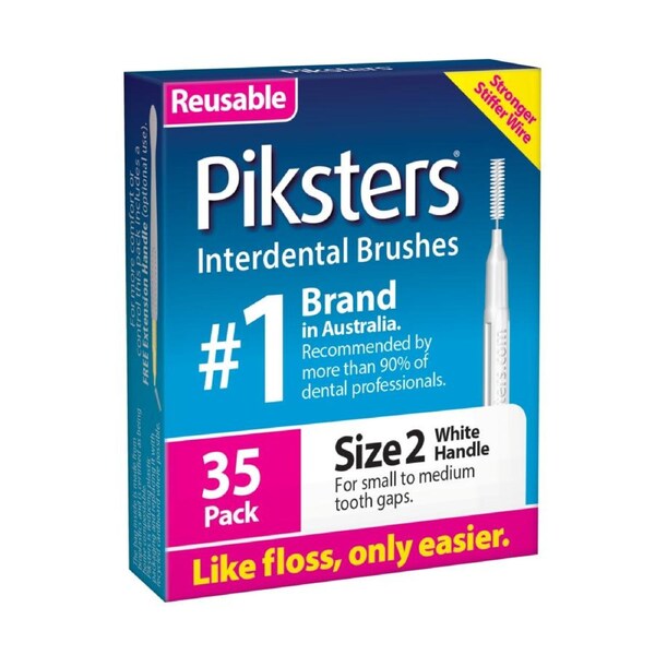 Piksters Interdental Brushes White Size 2 35pk