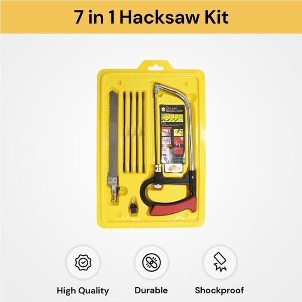 7 Pcs Multi purpose Hacksaw Set: Multi Blades Toolbox