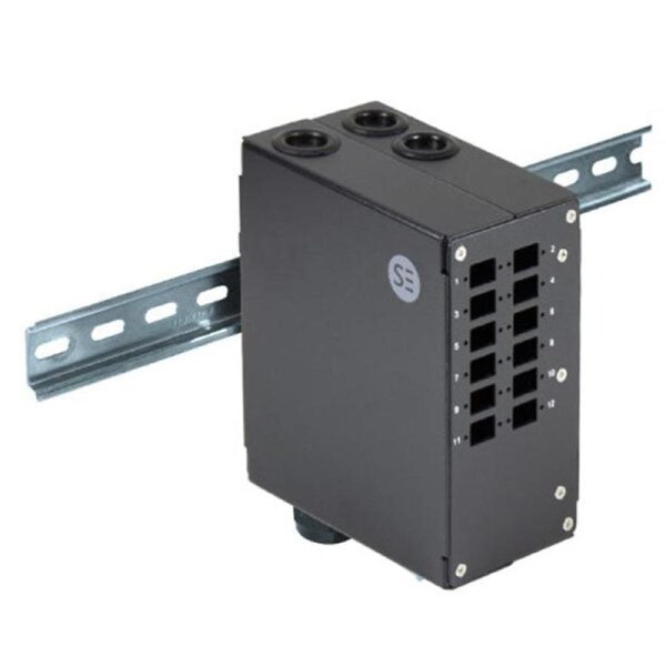 Serveredge Din Rail Mount Enclosure 12 Port Lc Duplex Sc Simplex