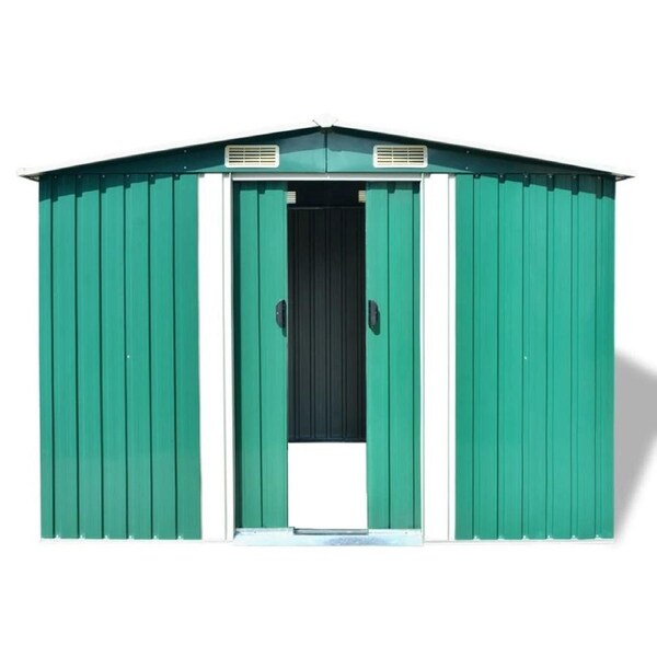 Outdoor Metal Shed Garden Tool Equipment Storage House Shelter Sliding Doors