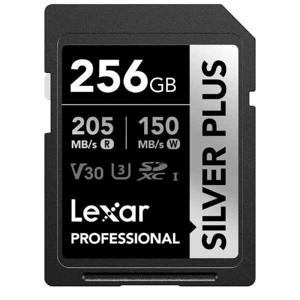 Lexar Professional 256GB Silver Plus SDXC Memory Card