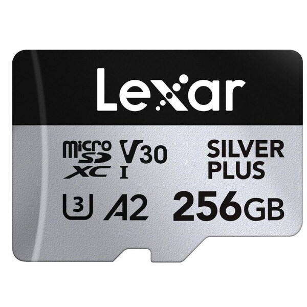 Lexar Professional 256GB Silver Plus MicroSDXC Memory Card