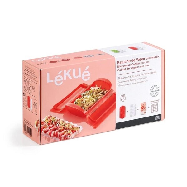 Lekue Microwave Steam Case with Tray 650ml