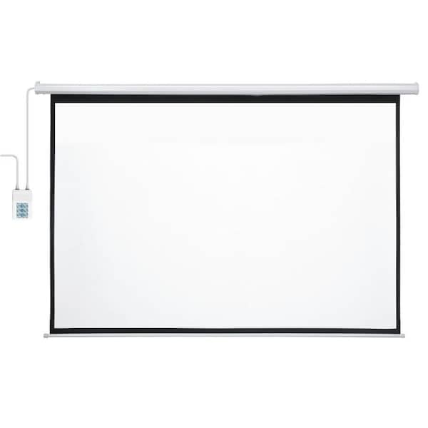 120 Inch Projector Screen Large Motorised Electric Ceiling Wall Mounted Roll Up Down Projection Home Movie Cinema Theatre