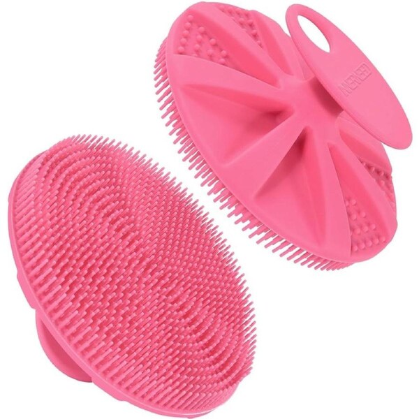 INNERNEED Food-Grade Soft Silicone Body Scrubber Shower Brush Handheld Cleansing Skin Brush, Gentle Exfoliating and Lather Well